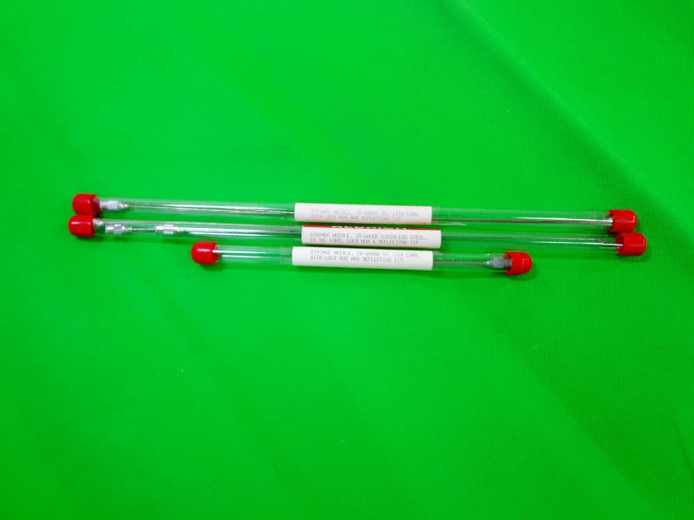 Stainless Steel Syringe needles, 18 & 20 gauge, with Luer Hub and Deflecting Tip. 6 pcs of various s
